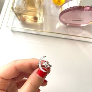 Star and Half Moon Ring